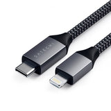 Satechi USB-C til Lightning-kabel 1.8 meter Grå