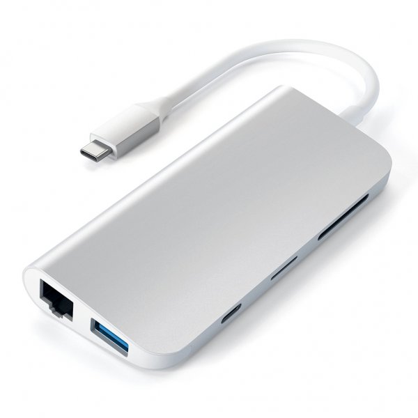 Satechi USB-C Multimedia Adapter 4K HDMI/Mini DisplayPort Gigabit Ethernet Sølv