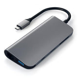 Satechi USB-C Multimedia Adapter 4K HDMI/Mini DisplayPort Gigabit Ethernet Grå