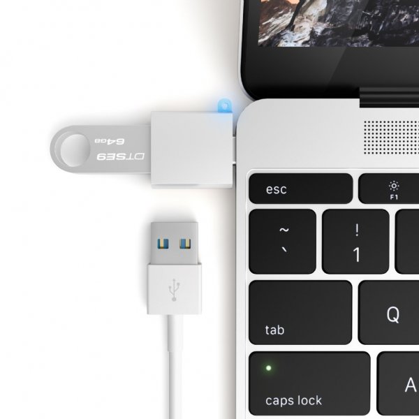 Satechi USB-C til USB-A 3.0 Adapter Space Gray