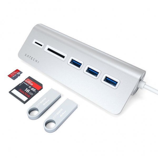 Satechi USB-C Combo Hub til stationær Space Gray