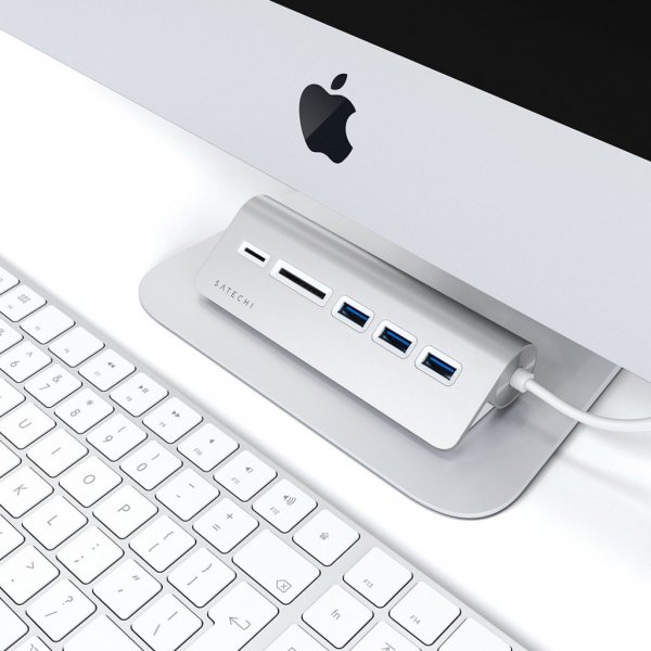 Satechi USB-C Combo Hub til stationær computer Blå