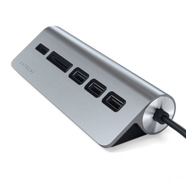 Satechi USB-C Combo Hub til stationær Space Gray