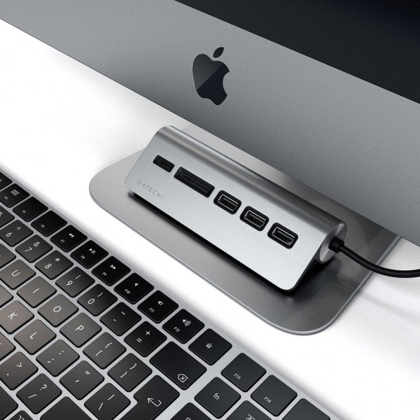 Satechi USB-C Combo Hub til stationær Space Gray