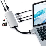 Satechi USB-C Multimedia Adapter Dual 4K HDMI Gigabit Ethernet Sølv