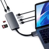 Satechi USB-C Multimedia Adapter Dual 4K HDMI Gigabit Ethernet Sølv