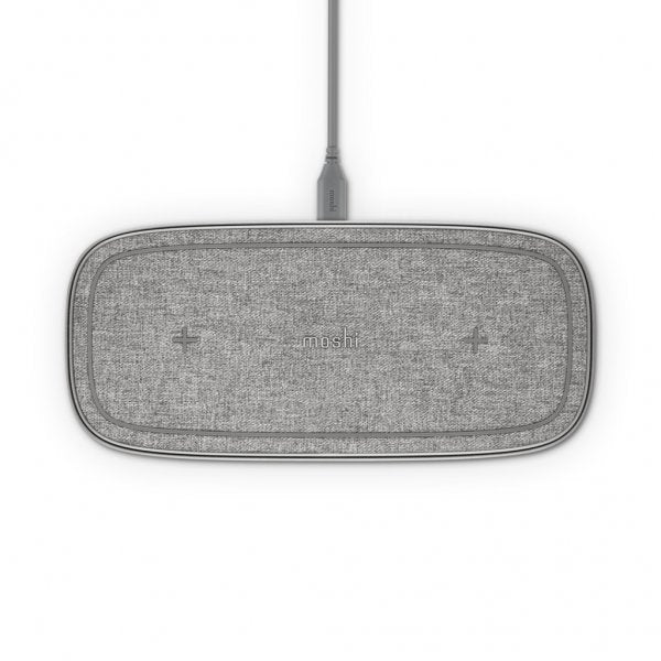 Moshi Sette Q Trådløs oplader Dobbelt 15W Grå
