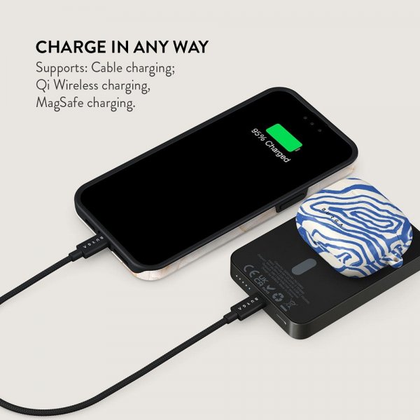 Burga Powerbank MagSafe 5000 mAh Seven Seas Metalgrå