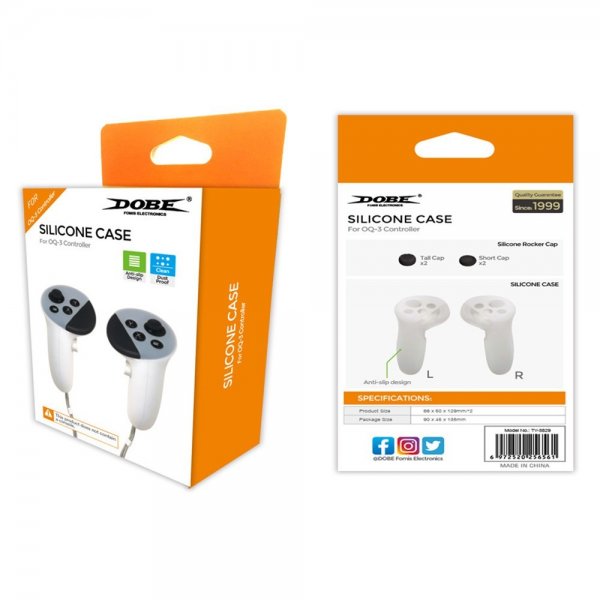 Dobbelt Meta Quest 3 VR Controller Silikonskal og Tommelfingergreb