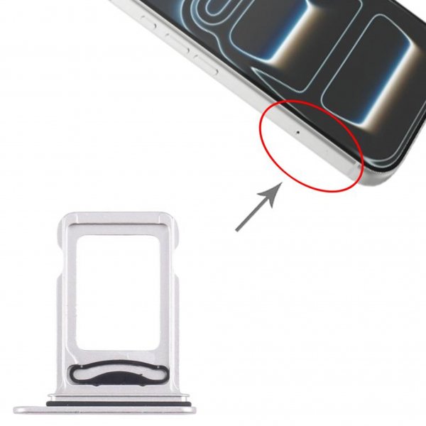 SIM-kortholder Dual SIM til iPhone 17 Pro - Sølv