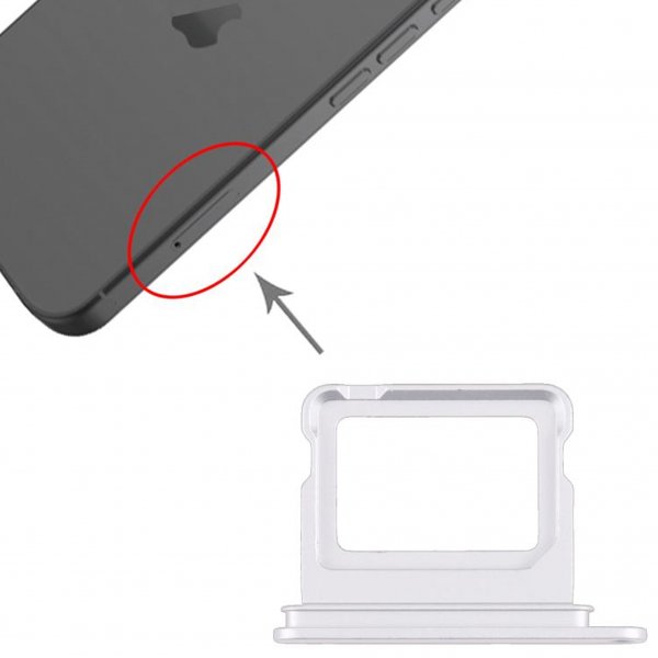 Simkortsholder til iPhone 17 - Hvid