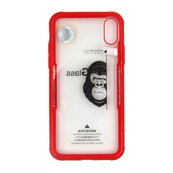 iPhone X/iPhone Xs Cover Gennemsigtig Bagside Stødsikker Rød