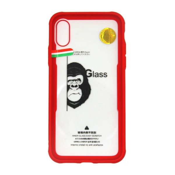 iPhone X/iPhone Xs Cover Gennemsigtig Bagside Stødsikker Rød