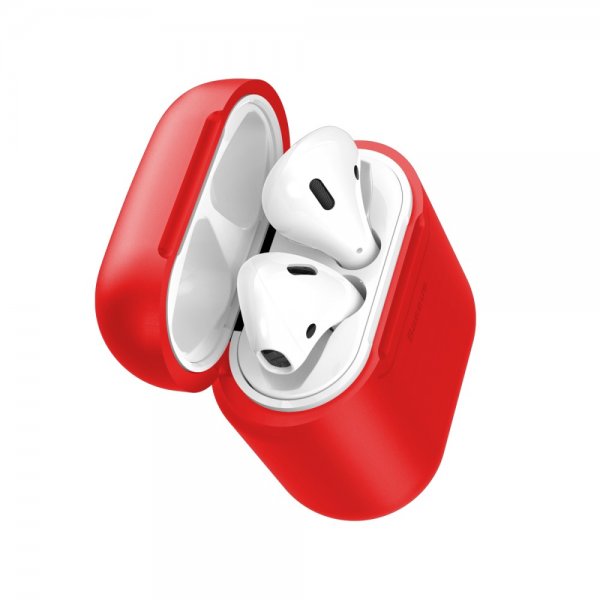 Baseus AirPods 1/2 Cover Silikone Rød