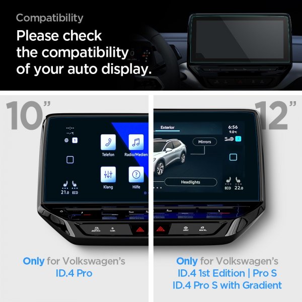 Spigen Skærmbeskyttelse GLAS.tR EZ FIT Anti-Glare Volkswagen ID.4 10"
