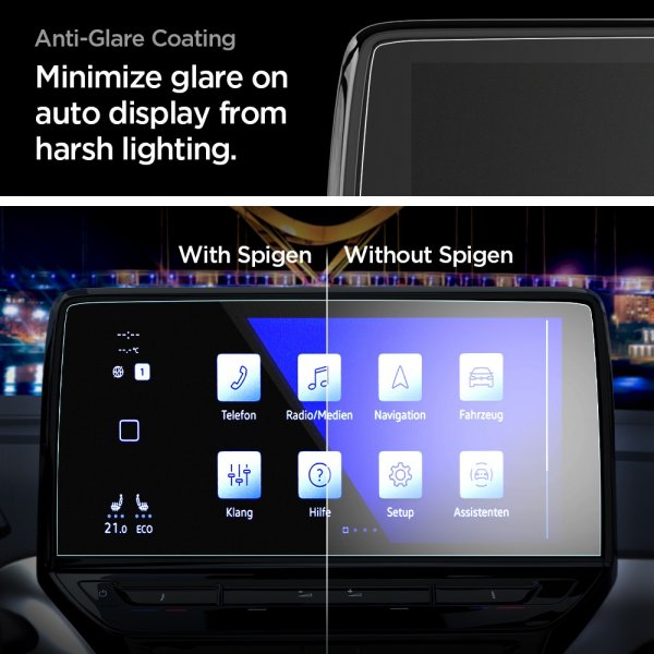 Spigen Skærmbeskyttelse GLAS.tR EZ FIT Anti-Glare Volkswagen ID.4 10"