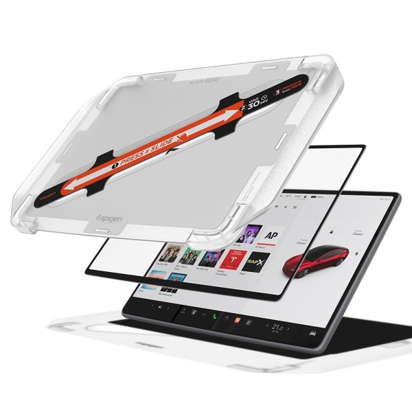 Spigen Skærmbeskyttelse GLAS.tR EZ Fit Tesla Model Y (2025/2026)/Model 3 (2024/2025/2026)