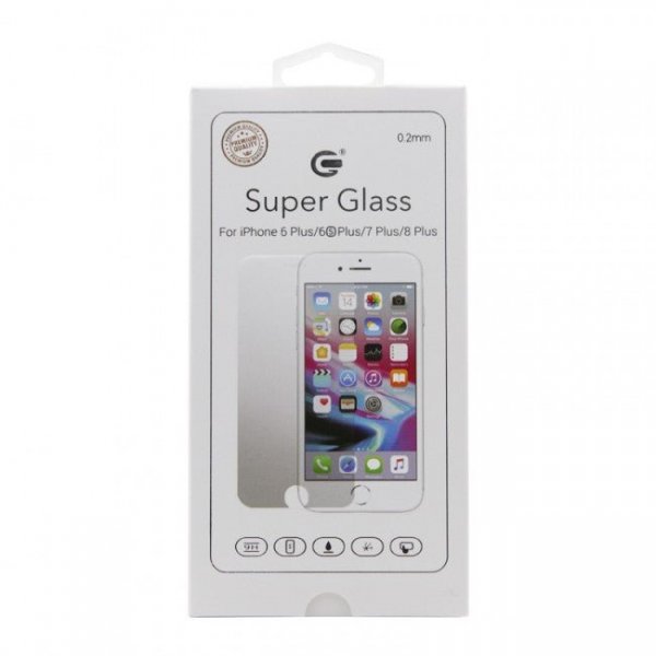 iPhone 6/6S Plus/iPhone 7 Plus/iPhone 8 Plus Skærmbeskytter Hærdet Glas 0.2mm