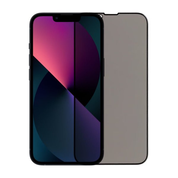 iPhone 13/13 Pro/14/16e/17e Skærmbeskyttelse 3D Hærdet Glas Privacy