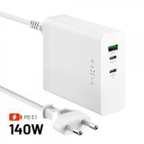 Fast Skrivebordsoplader GaN140 Charging Dock 2xUSB-C & 1xUSB-A