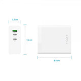 Fast Skrivebordsoplader GaN140 Charging Dock 2xUSB-C & 1xUSB-A