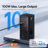 Baseus Skrivebordsoplader PowerCombo Tower Power Strip 100W Sort
