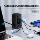 Baseus Skrivebordsoplader PowerCombo Tower Power Strip 100W Sort
