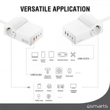 4smarts Skrivebordsoplader USB-C/A Power Strip Desk GaN 65W