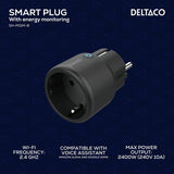 Deltaco Smart Home Smart Fjernafbryder WiFi Sort