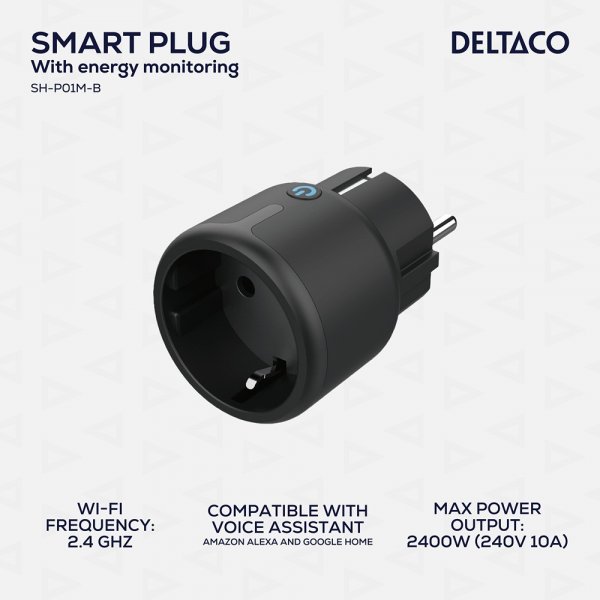 Deltaco Smart Home Smart Fjernafbryder WiFi Sort