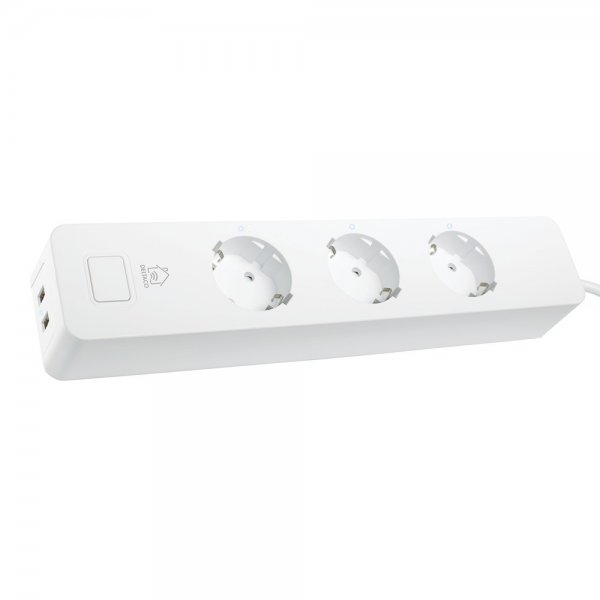 Deltaco Smart Home Smart stikdåse WiFi 3xCEE 7/3 & 2xUSB-A 1.5m