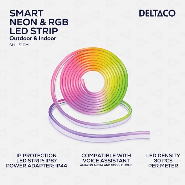 Deltaco Smart Home Smart Neon- og RGB-lyskæde 5m