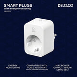 Deltaco Smart Home Smart Plug WiFi 2.4GHz 2-pak