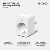 Deltaco Smart Home Smart stikkontakt med energiovervågning