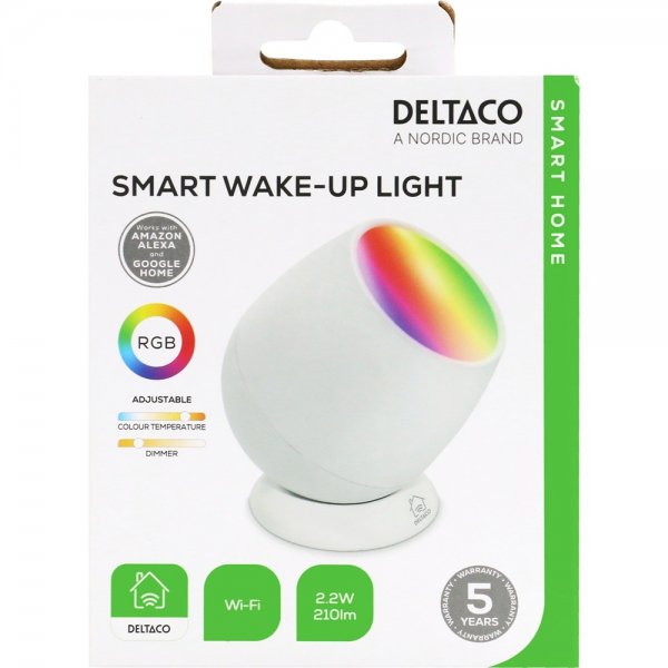 Deltaco Smart Home Smart Vågn Op-Lampe RGB USB-C