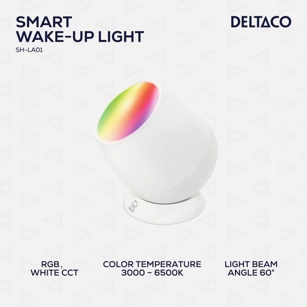 Deltaco Smart Home Smart Vågn Op-Lampe RGB USB-C