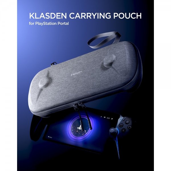 Spigen Sony PlayStation Portal Etui Klasden Pouch Charcoal Gray