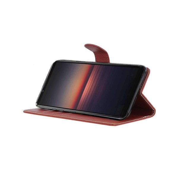 Sony Xperia 1 III Cover med Stativ Brun