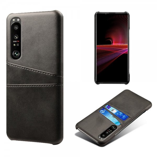 Sony Xperia 1 III Cover med to Kortlommer Sort
