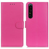 Sony Xperia 1 IV Etui Litchi Magenta