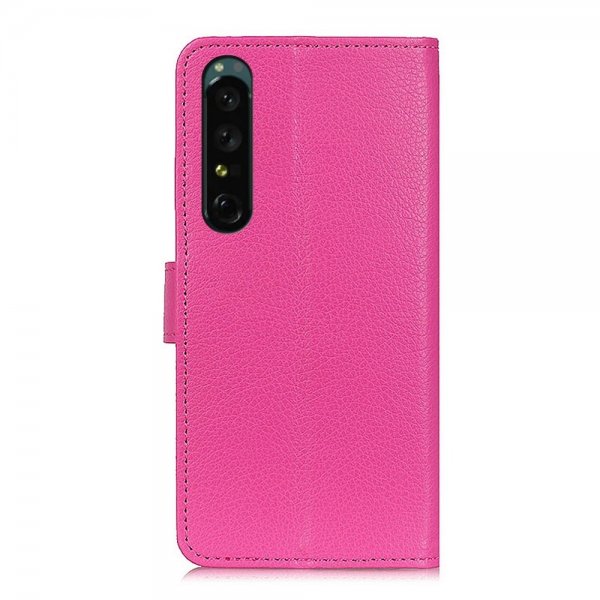 Sony Xperia 1 IV Etui Litchi Magenta