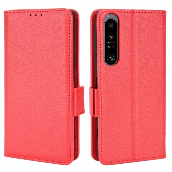 Sony Xperia 1 IV Etui med Kortlomme Rød
