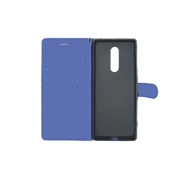 Sony Xperia 1 Cover med Stativ Blå