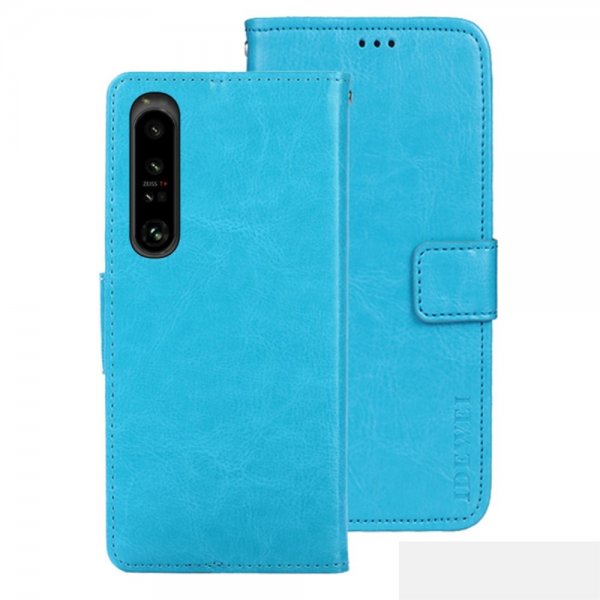 Sony Xperia 1 V Cover Lædertekstur Blå