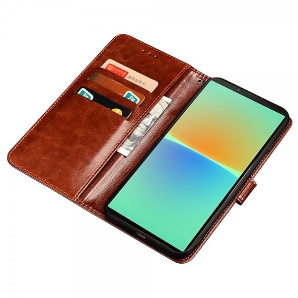 Sony Xperia 1 V Cover Lædertekstur Blå