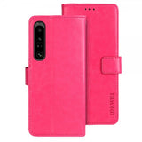 Sony Xperia 1 V Cover Lædertekstur Magenta