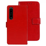 Sony Xperia 1 V Cover Lædertekstur Rød