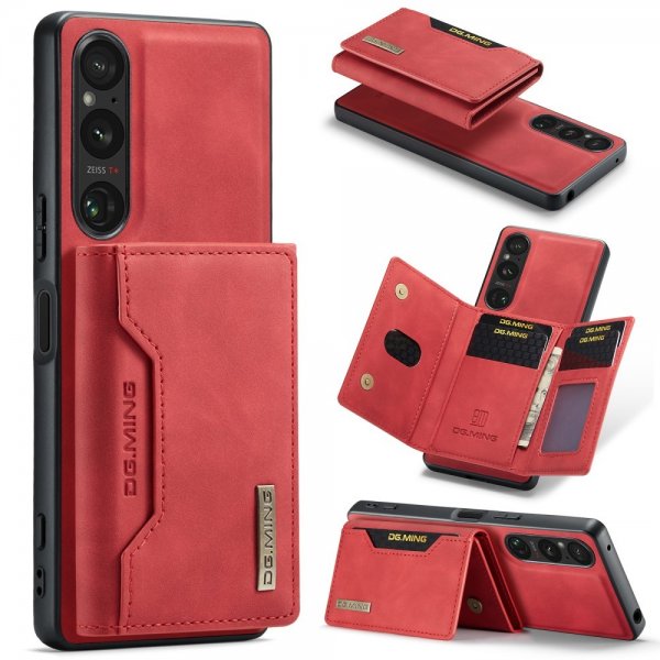 Dg.Ming Sony Xperia 1 V Cover M2 Series Aftagelig Kortholder Rød