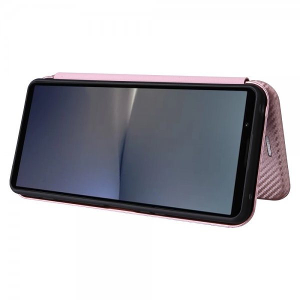 Sony Xperia 1 VI Etui Kulfibertekstur Rosaguld