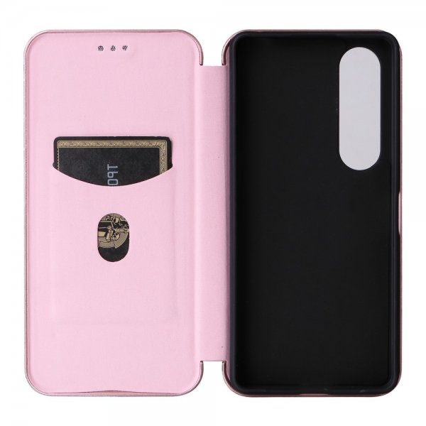 Sony Xperia 1 VI Etui Kulfibertekstur Rosaguld